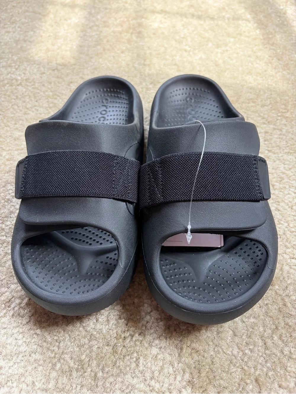 Crocs Mellow Luxe Recovery Slide Black Sandals Men’s 6 Women’s 8